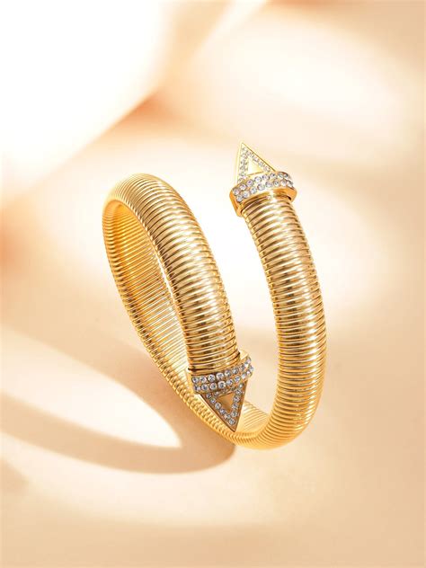 Shop Rubans Voguish Rhodium Plated Pave Stone Studded Dangle Earrings ...