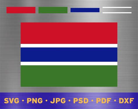 The Gambia Flag Svg Layered Gambian Flag Svg Gambian Flag - Etsy