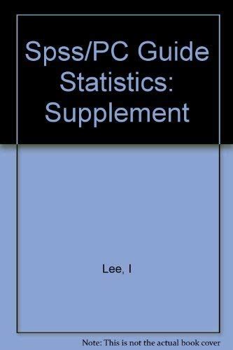 Buy Spss/PC Guide Statistics: Supplement Book Online at Low Prices in ...