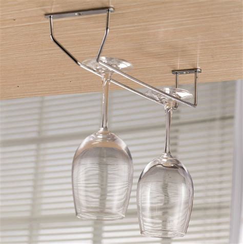 Buy Mvchif Stainless Steel Glass Rack Hanging Wine Glass Holder Under ...