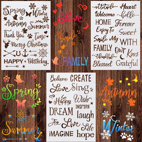 3 Pcs Motivational Letter Stencil Template 8 X 11 Inch | Desertcart INDIA