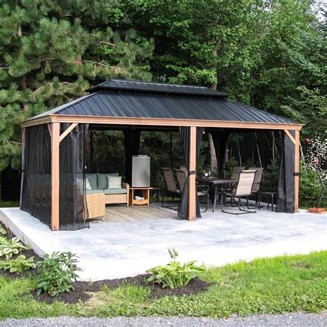 Buy PURPLE LEAF12' X 20' Outdoor Hardtop Gazebo for Patio Galvanized ...