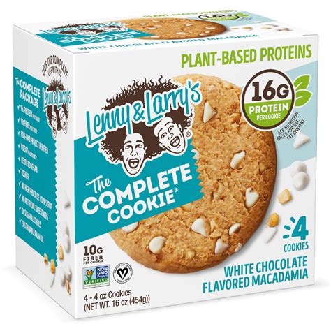 Lenny & Larry's The Complete Cookie, White Chocolate Macadamia, 4 oz, 4 ...