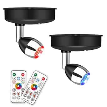 Buy RGB Spotlight, Mini LED Accent Battery Operated Lights with Remote ...