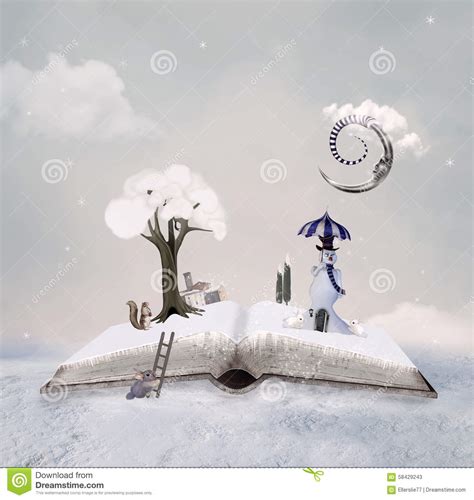 冬天传说书 库存例证. 插画 包括有 冬天传说书 - 58429243