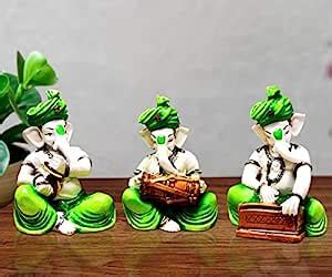Buy KARIGAARI - Ideas Hand Crafted Set of 3 Ganesha Idols - Figurines ...