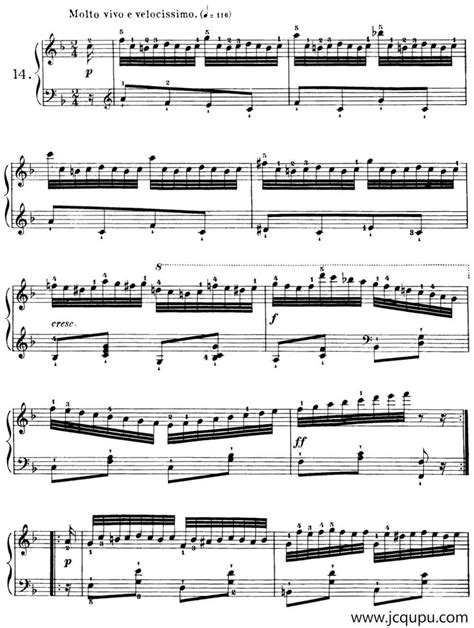 40首车尔尼Op.299钢琴快速练习曲（NO.14）简谱 - 钢琴乐谱－柳邻猫