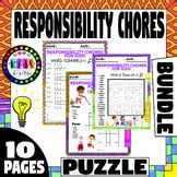 Responsibility chores for kids Puzzle : Word search\scramble\crossword ...