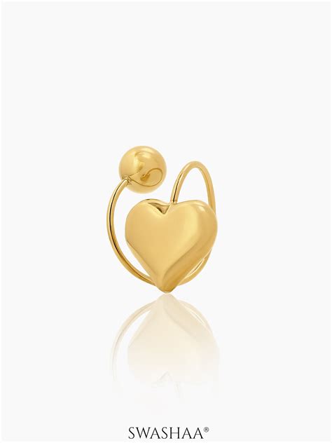 Buy Reemi Glossy Heart Ring Online | Swashaa