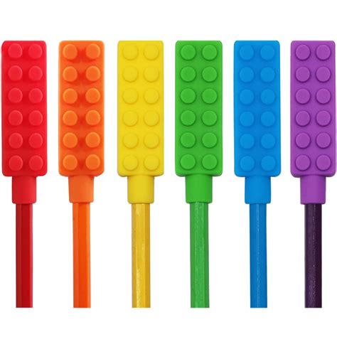 Buy Chewable Pencil Toppers for Sensory Kids Boys and Girls (6 Pack ...