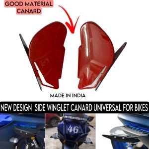 imad UNIVERAL CANARD FOR BIKES RED Bike Fairing Kit Price in India ...