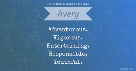 The hidden meaning of the name Avery | Namious
