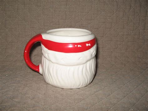 "PRIVATE SALE 1 Vintage Winking Santa Head Mug 2.75"" Tall TX747 CLEAN Christmas" | #4782364047