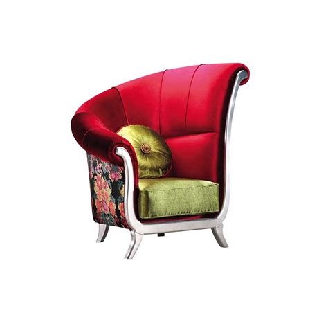SOLD | 英格兰羽翼形桃花芯木皮面扶手椅和脚蹬一套 - AURA OBJECT