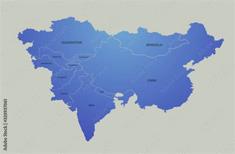 Middle Asia Map 的图像结果