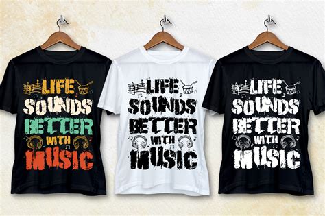 Life Sounds Better with Music T-Shirt Design - Buytshirtdesigns