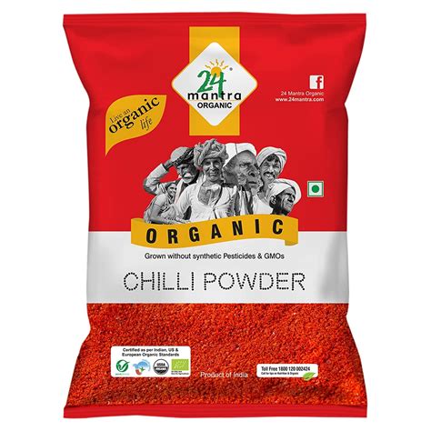 24 Mantra Organic Chilli Powder/Laal Mirch/Karam Podi - 200gms | Pack ...