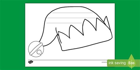Elf Hat Writing Template (teacher made) - Twinkl