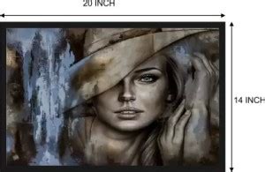 Hot - and-beautiful-girl-painting-poster-with-frame-gloss-original ...