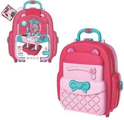 Buy Poonam_Enterprise 2 in 1 School Bag Turn into Beauty Makeup Set for ...