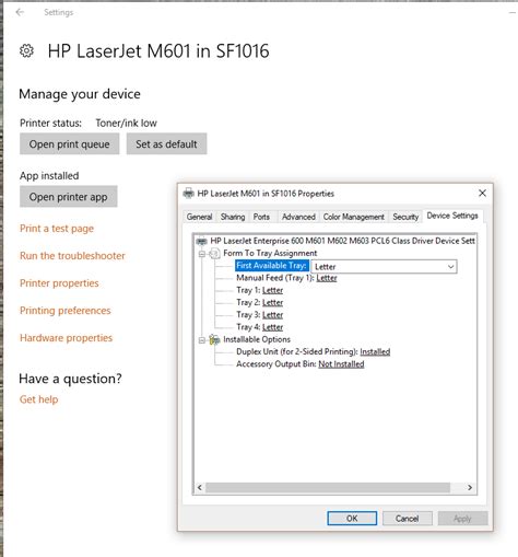 Image result for Printer Properties Menu
