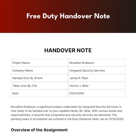 FREE Handover Note Templates & Examples - Edit Online & Download ...