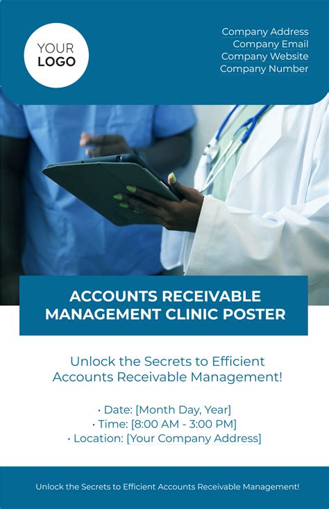Free Accounts Receivable Management Clinic Poster Template to Edit Online