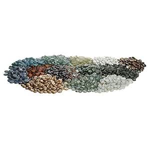 VANNEF Stone Glossy Finish Decorative Shiny Glass Pebbles for Aquarium ...