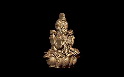 Indian Goddess Laxmi Ji 3D Model STL File