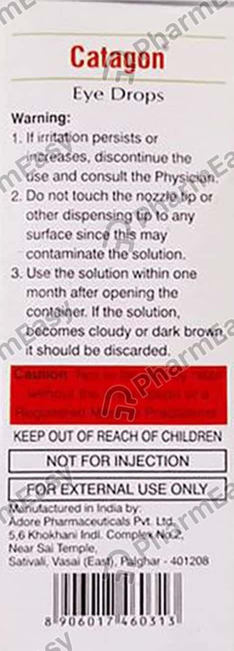 Buy Catagon Eye Drops 10ml Online at Flat 15% OFF | PharmEasy