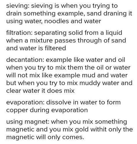 what are the examples of mixtures that can be separated through ...