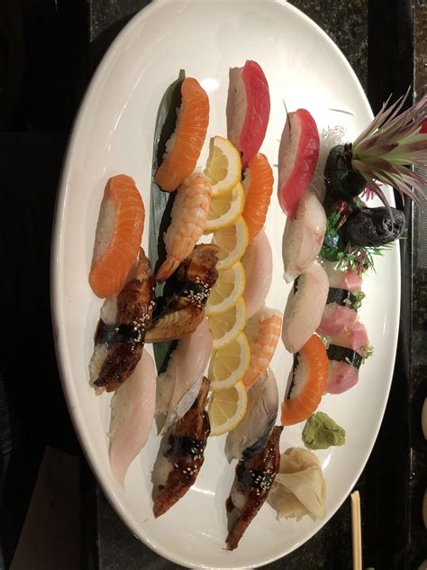 My delicious dinner last night from "Wasabi" in Asheville, NC : r/sushi