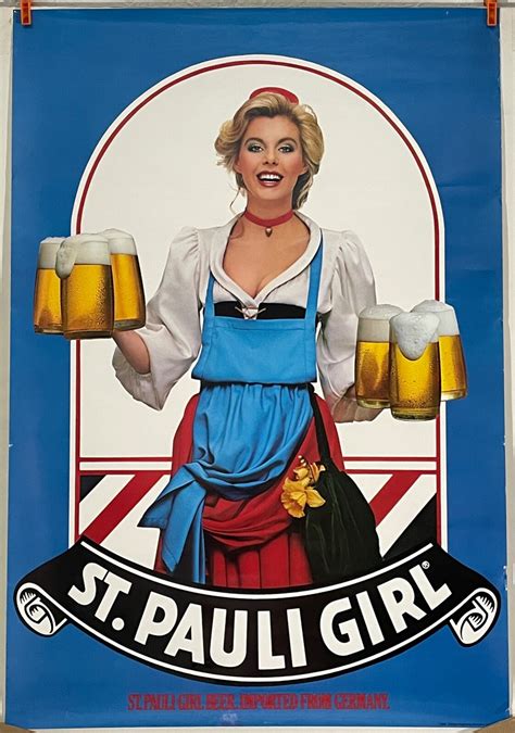 VINTAGE ORIGINAL ST. PAULI GIRL BEER POSTER (1982) | eBay