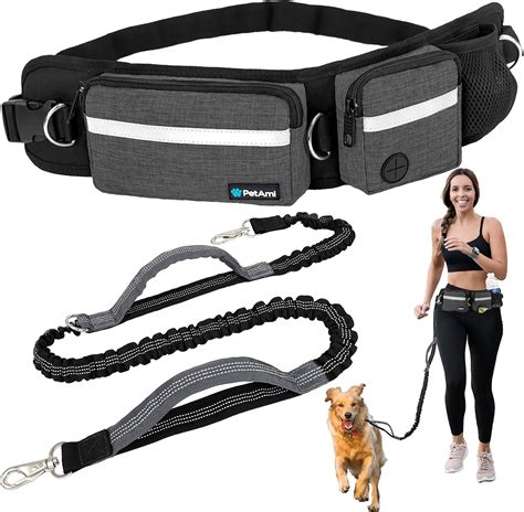 Amazon.com : PetAmi Hands Free Dog Leash, Dog Running Leash Belt Bag ...