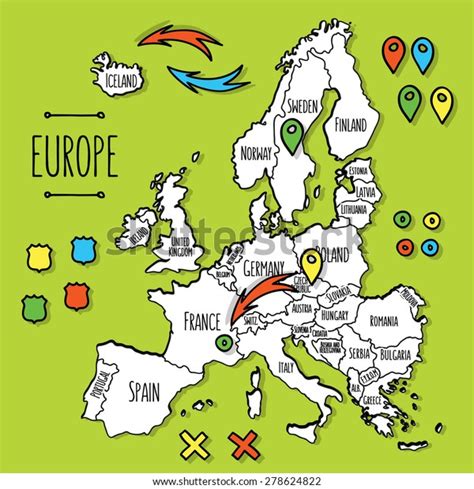Europe Simple Cartoon Map 的图像结果