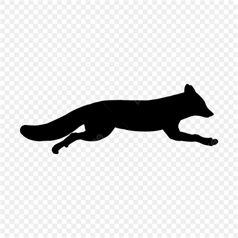 Running Fox Silhouette PNG Free, Fox Silhouette Running Fast, Fox, Silhouette, Run PNG Image For ...