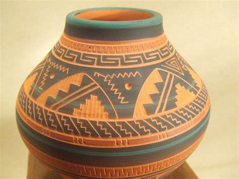 pottery | Native American Indian pottery - Navajo etched pottery ...