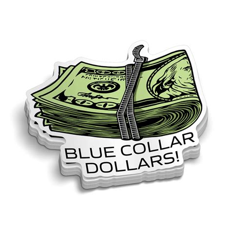 Blue Collar Dollars - Hard Hat Decal – Armed American Supply