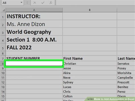 How to AutoNumber in Excel 的图像结果