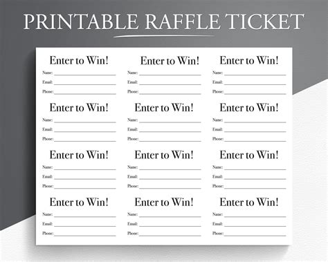 Free printable raffle tickets numbers, Download Free printable raffle ...