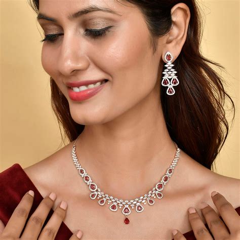 Sparkling Elegance CZ Waterfall Jewellery Set – VOYLLA