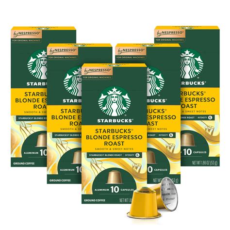 Starbucks by Nespresso Original Line Blonde Roast Espresso 50-count ...