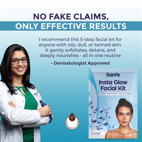 Sanfe Insta Facial Kit | 5-Step Facial Magic for Oily, Dull & Tanned S