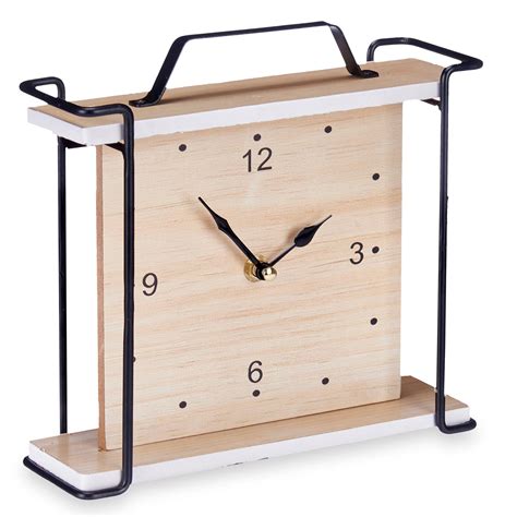 Horloge de table pour la commode, cadran carré, 23 x 21 x 7 cm ...