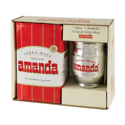 Kit de Amanda (Mate aluminio+Bombilla+yerba) - Productos Argentinos ...