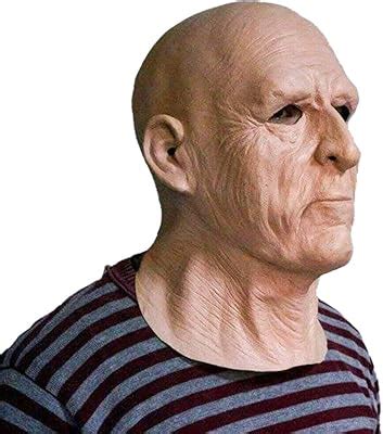 HENGYUTOYMASK Realistic Old Man Mask Latex Mask Male Full Overhead ...