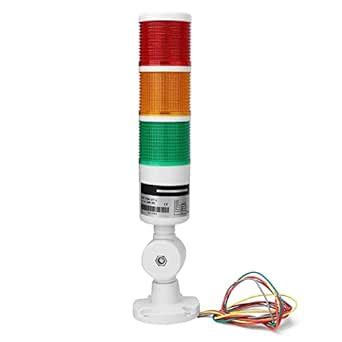 Set of 2 Andon Lights, LED Red Green Yellow Warning Light with Buzz ...