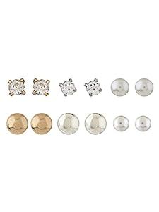 Shining Diva Fashion Latest Stylish Combo Design 6 Pairs Metal Earrings ...