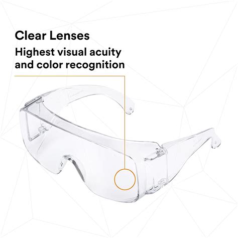Buy 3M 41200-00000-100 Tour-Guard III Safety Goggles, Clear Lens, Small ...