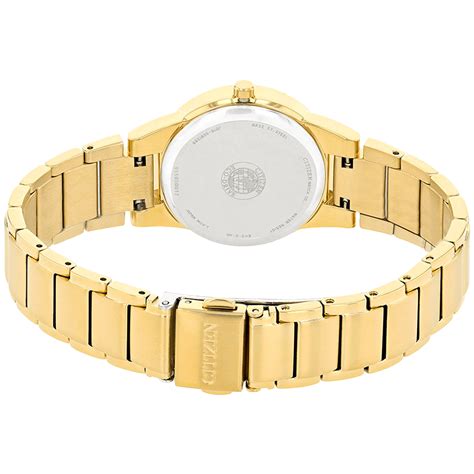 Citizen Ladies Eco-Drive Black Dial Stainless Steel Band Watch - GA105 ...